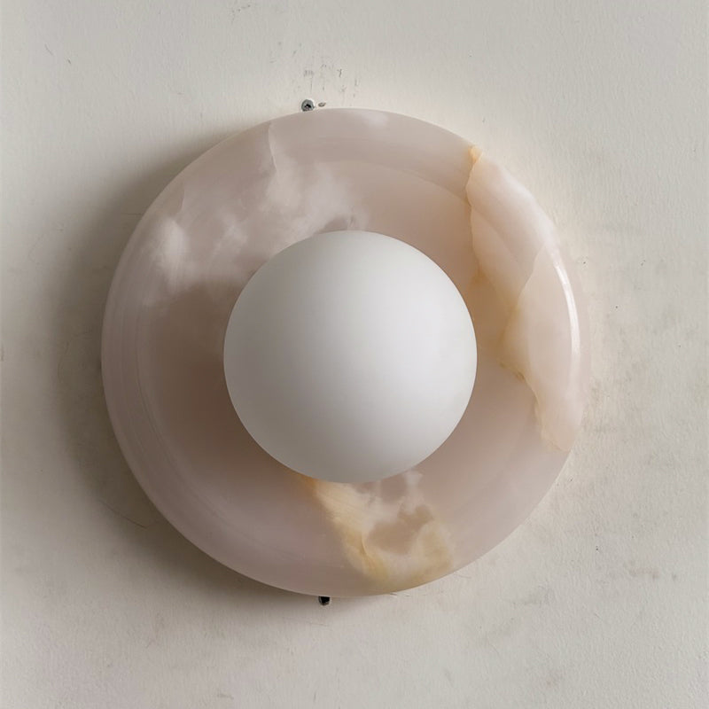 White Jade Wall Sconce-Lighting > Wall Lights-casanuva-20cmx20cm-Pink Jade S63-casanuva