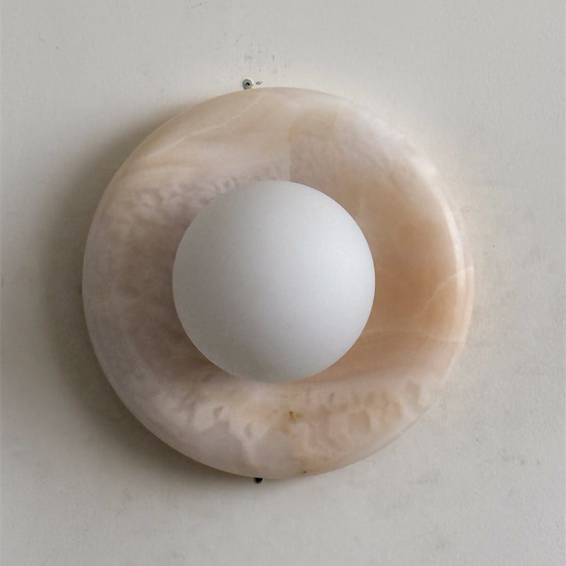 White Jade Wall Sconce-Lighting > Wall Lights-casanuva-20cmx20cm-Pink Jade S76-casanuva