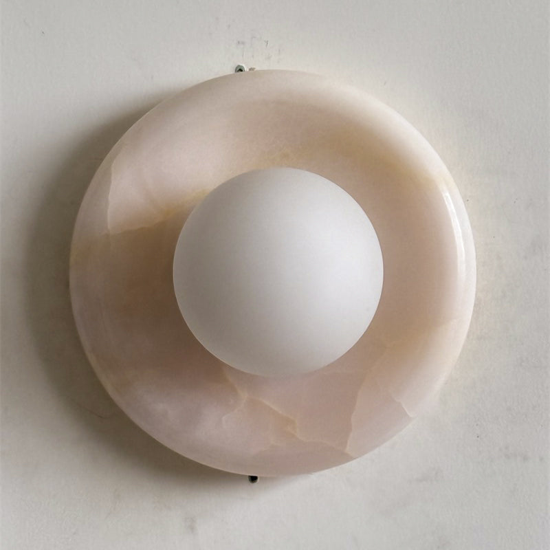 White Jade Wall Sconce-Lighting > Wall Lights-casanuva-20cmx20cm-Pink Jade S80-casanuva