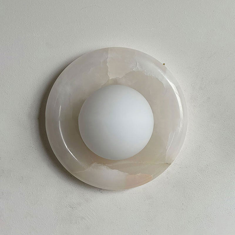White Jade Wall Sconce-Lighting > Wall Lights-casanuva-20cmx20cm-Stone Selection-casanuva
