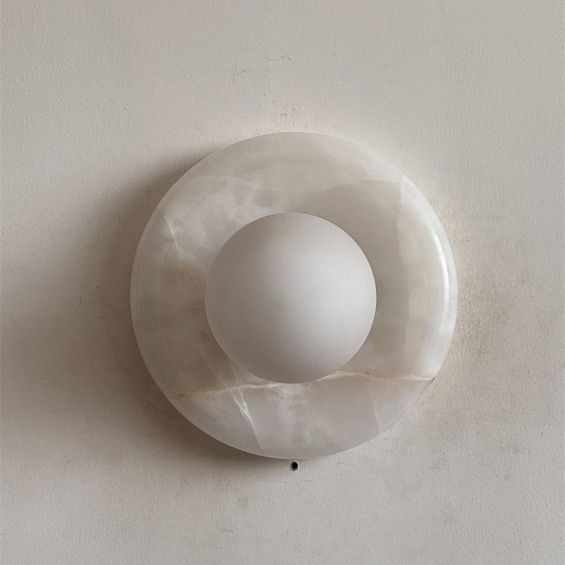 White Jade Wall Sconce-Lighting > Wall Lights-casanuva-20cmx20cm-White Jade V38-casanuva