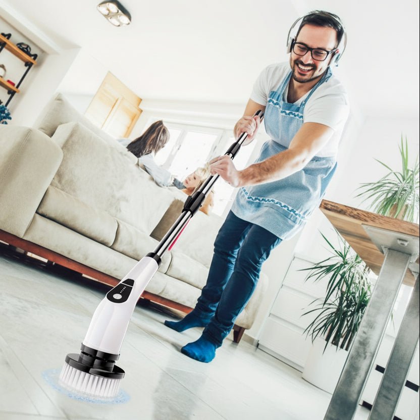 Wireless Cleaning Brush with Telescopic Handle and 7 Replaceable Heads-Home Decor > Decorative Accessories-casanuva-casanuva