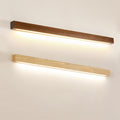 Wood Long Mirror Bathroom Wall Light-Lighting > Wall Lights-casanuva-Brown-D60*H4CM-3 Colour Changed By Switc-casanuva