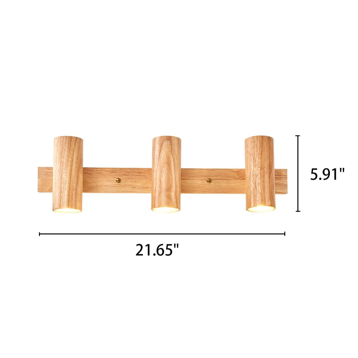 Wood Track Spotlight Wall Sconce Lamp 1/2/3 Light Options-Lighting > Wall Lights-casanuva-casanuva