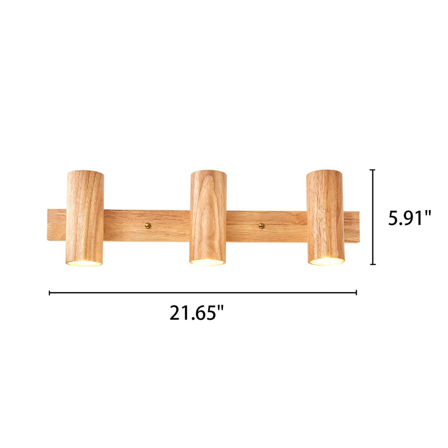Wood Track Spotlight Wall Sconce Lamp 1/2/3 Light Options-Lighting > Wall Lights-casanuva-casanuva