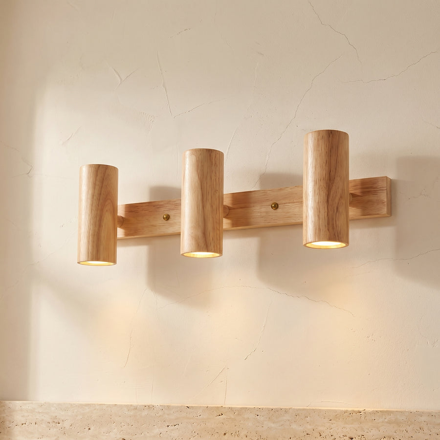 Wood Track Spotlight Wall Sconce Lamp 1/2/3 Light Options-Lighting > Wall Lights-casanuva-casanuva