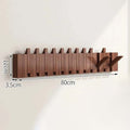 Wood Wall Hook Rack with Foldable Hooks Natural Finish-Home Decor > Decorative Accessories-casanuva-casanuva