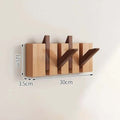 Wood Wall Hook Rack with Foldable Hooks Natural Finish-Home Decor > Decorative Accessories-casanuva-Mix-4 Hooks 30x12cm-casanuva