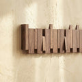 Wood Wall Hook Rack with Foldable Hooks Natural Finish-Home Decor > Decorative Accessories-casanuva-casanuva