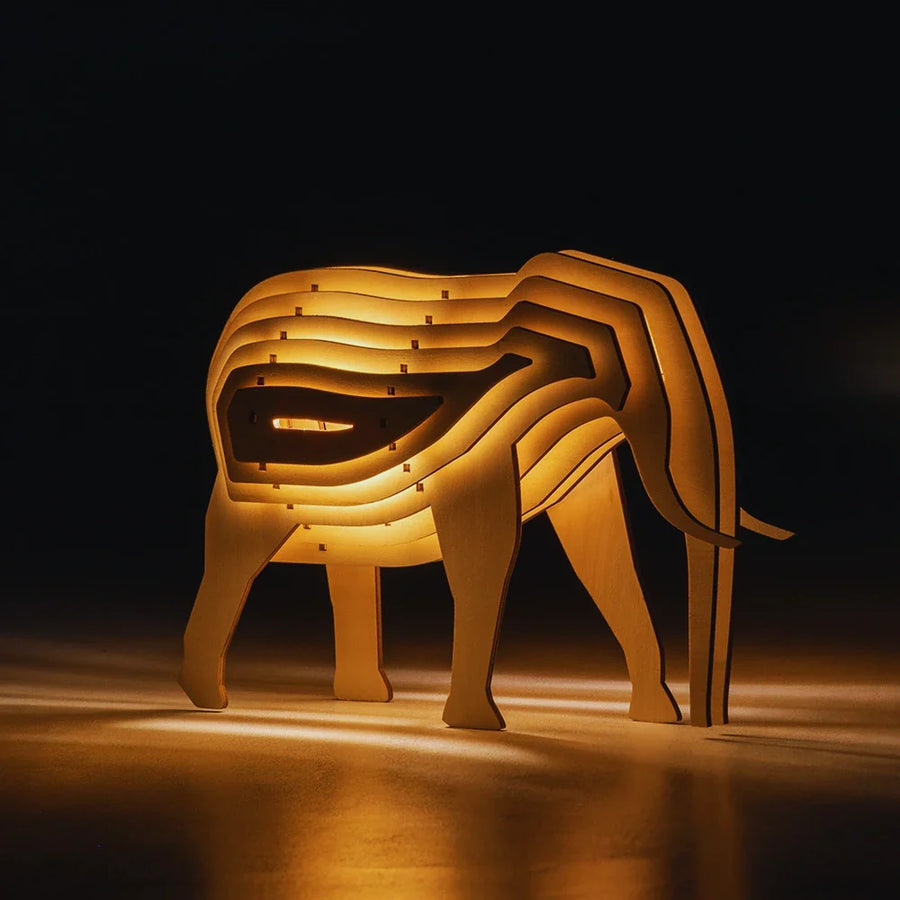 Wooden Animal Night Light-Lighting > Ambient Lighting-casanuva-Elephant-casanuva
