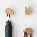 Wooden Animal Wall Hooks Coat Rack Adhesive Hook Set-Home Decor > Decorative Accessories-casanuva-casanuva