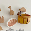 Wooden Animal Wall Hooks Coat Rack Adhesive Hook Set-Home Decor > Decorative Accessories-casanuva-Elephant-casanuva