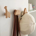 Wooden Animal Wall Hooks Coat Rack Adhesive Hook Set-Home Decor > Decorative Accessories-casanuva-Hippopotamus-casanuva