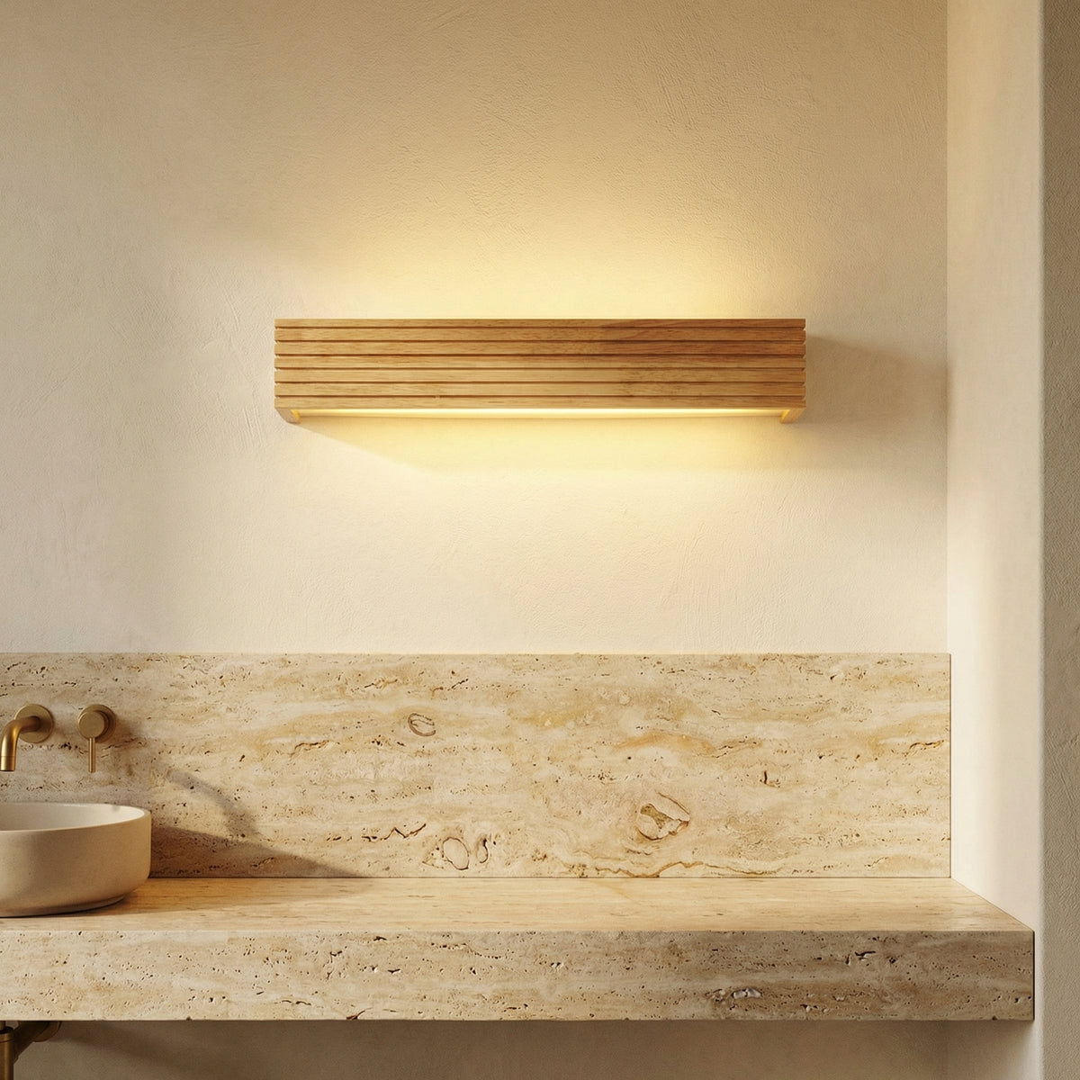 Wooden Bathroom Mirror Wall Light-Lighting > Wall Lights-casanuva-casanuva