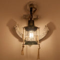 Wooden Boat Anchor Wall Sconce Lamp 1-Light Industrial Vintage Design-Lighting > Wall Lights-casanuva-casanuva