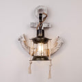 Wooden Boat Anchor Wall Sconce Lamp 1-Light Industrial Vintage Design-Lighting > Wall Lights-casanuva-casanuva