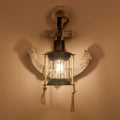Wooden Boat Anchor Wall Sconce Lamp 1-Light Industrial Vintage Design-Lighting > Wall Lights-casanuva-casanuva