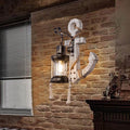 Wooden Boat Anchor Wall Sconce Lamp 1-Light Industrial Vintage Design-Lighting > Wall Lights-casanuva-casanuva