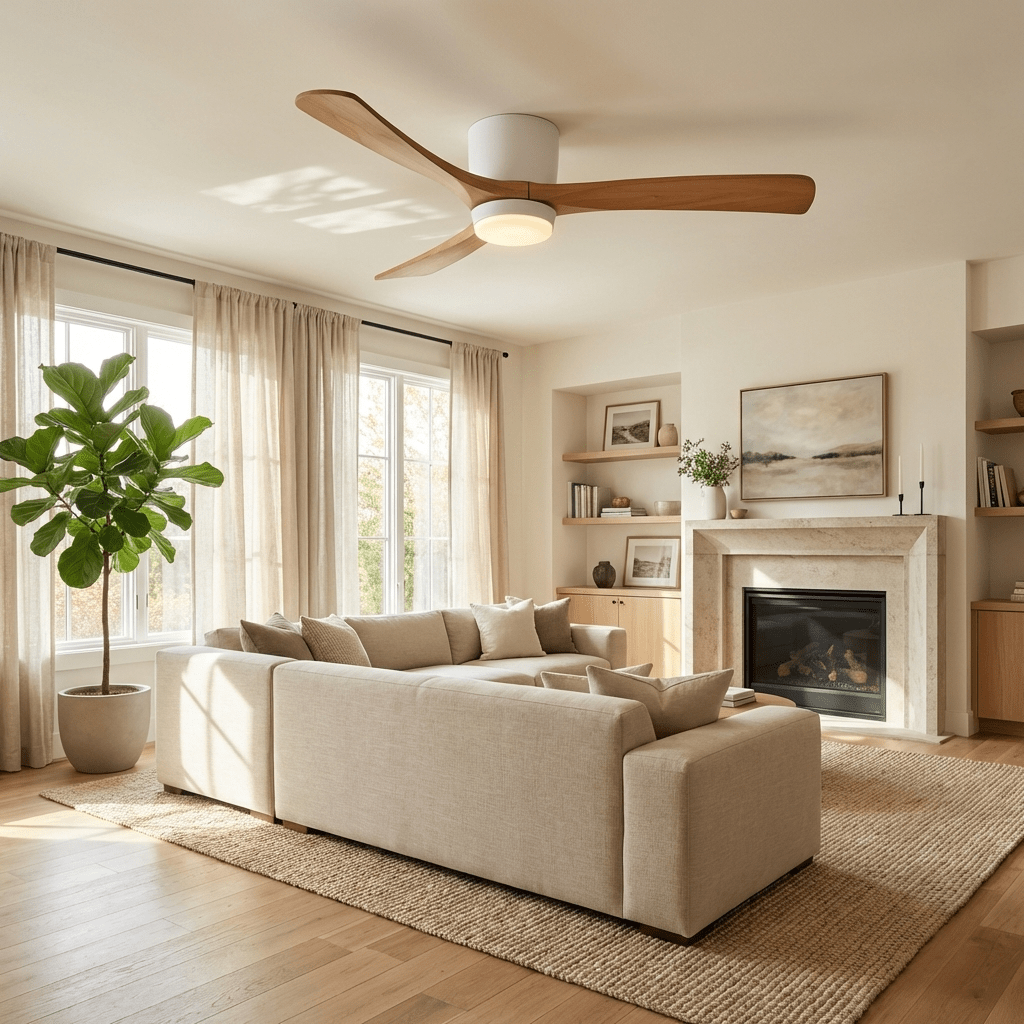 Wooden Ceiling Fan Light Nordic Style-Lighting > Ceiling Lights-casanuva-casanuva