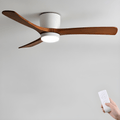 Wooden Ceiling Fan Light Nordic Style-Lighting > Ceiling Lights-casanuva-107cmx28cm-White+Walnut Wood-Warm Light-casanuva