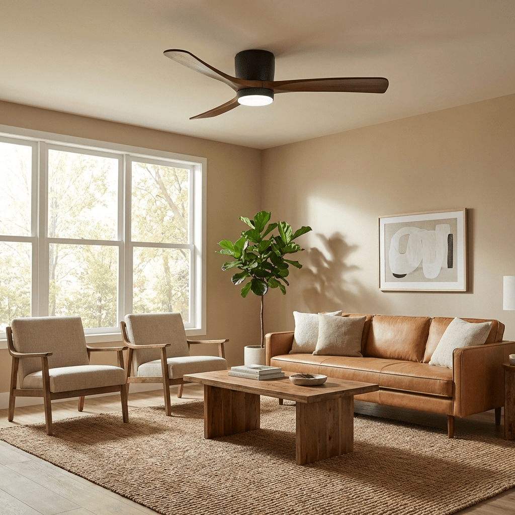 Wooden Ceiling Fan Light Nordic Style-Lighting > Ceiling Lights-casanuva-casanuva