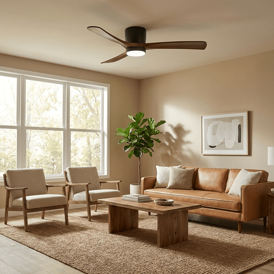 Wooden Ceiling Fan Light Nordic Style-Lighting > Ceiling Lights-casanuva-casanuva