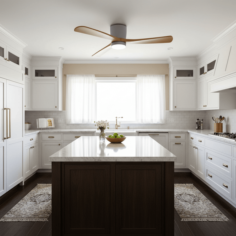 Wooden Ceiling Fan Light Nordic Style-Lighting > Ceiling Lights-casanuva-casanuva