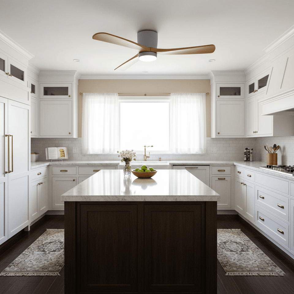 Wooden Ceiling Fan Light Nordic Style-Lighting > Ceiling Lights-casanuva-casanuva