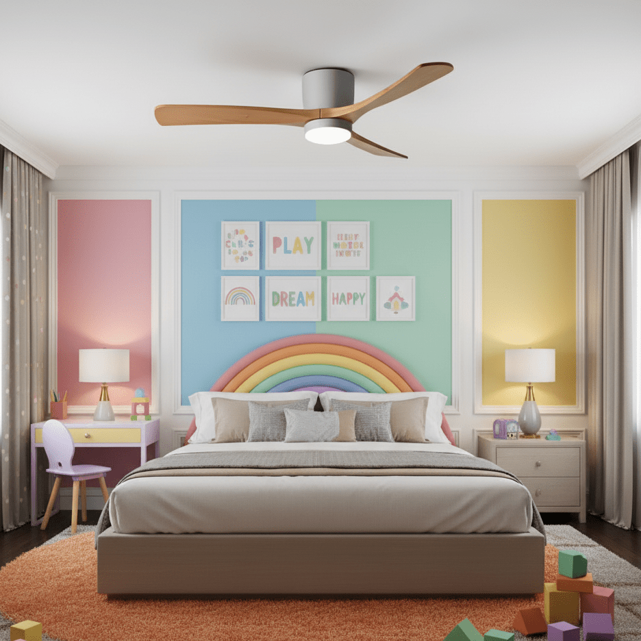 Wooden Ceiling Fan Light Nordic Style-Lighting > Ceiling Lights-casanuva-casanuva