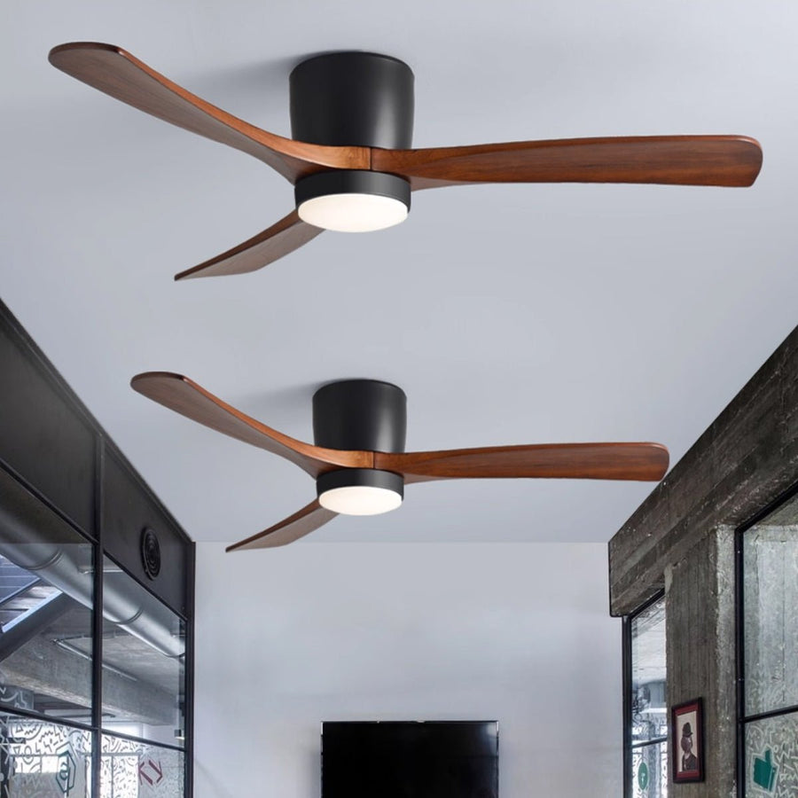 Wooden Ceiling Fan Light Nordic Style-Lighting > Ceiling Lights-casanuva-casanuva