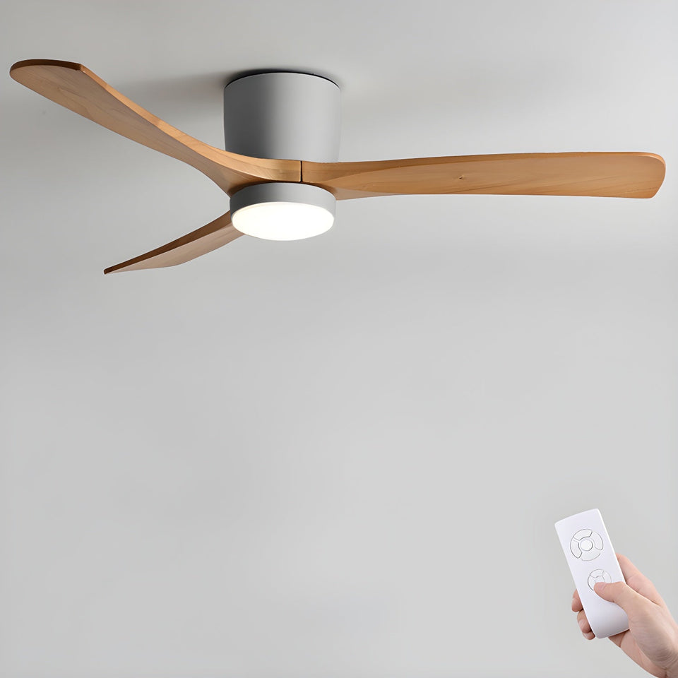 Wooden Ceiling Fan Light Nordic Style-Lighting > Ceiling Lights-casanuva-casanuva