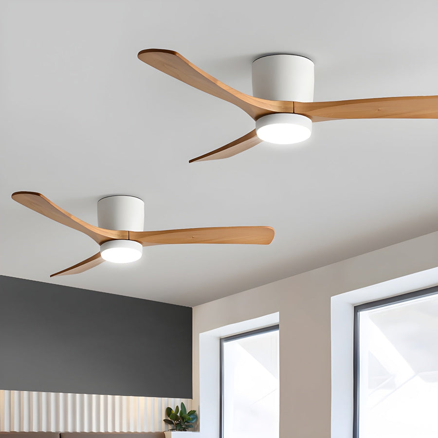 Wooden Ceiling Fan Light Nordic Style-Lighting > Ceiling Lights-casanuva-casanuva