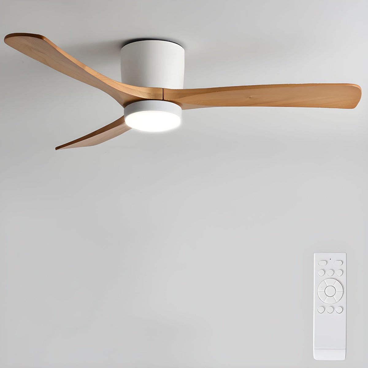 Wooden Ceiling Fan Light Nordic Style-Lighting > Ceiling Lights-casanuva-casanuva