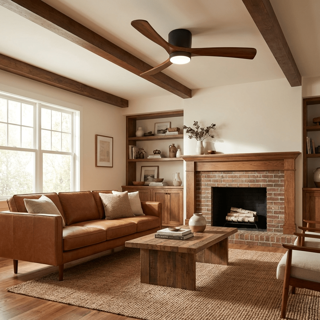 Wooden Ceiling Fan Light Nordic Style-Lighting > Ceiling Lights-casanuva-casanuva