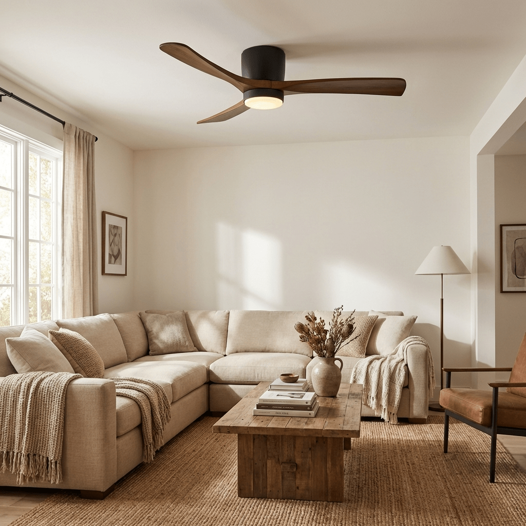 Wooden Ceiling Fan Light Nordic Style-Lighting > Ceiling Lights-casanuva-casanuva