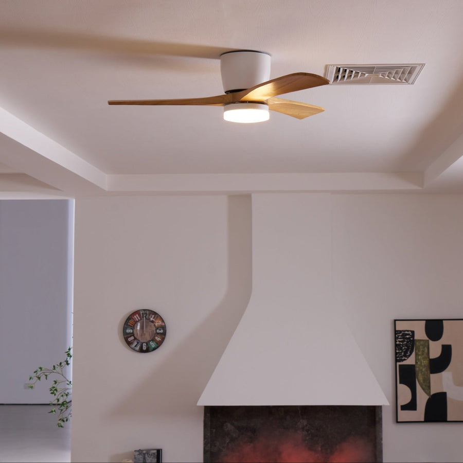 Wooden Ceiling Fan Light Nordic Style-Lighting > Ceiling Lights-casanuva-casanuva