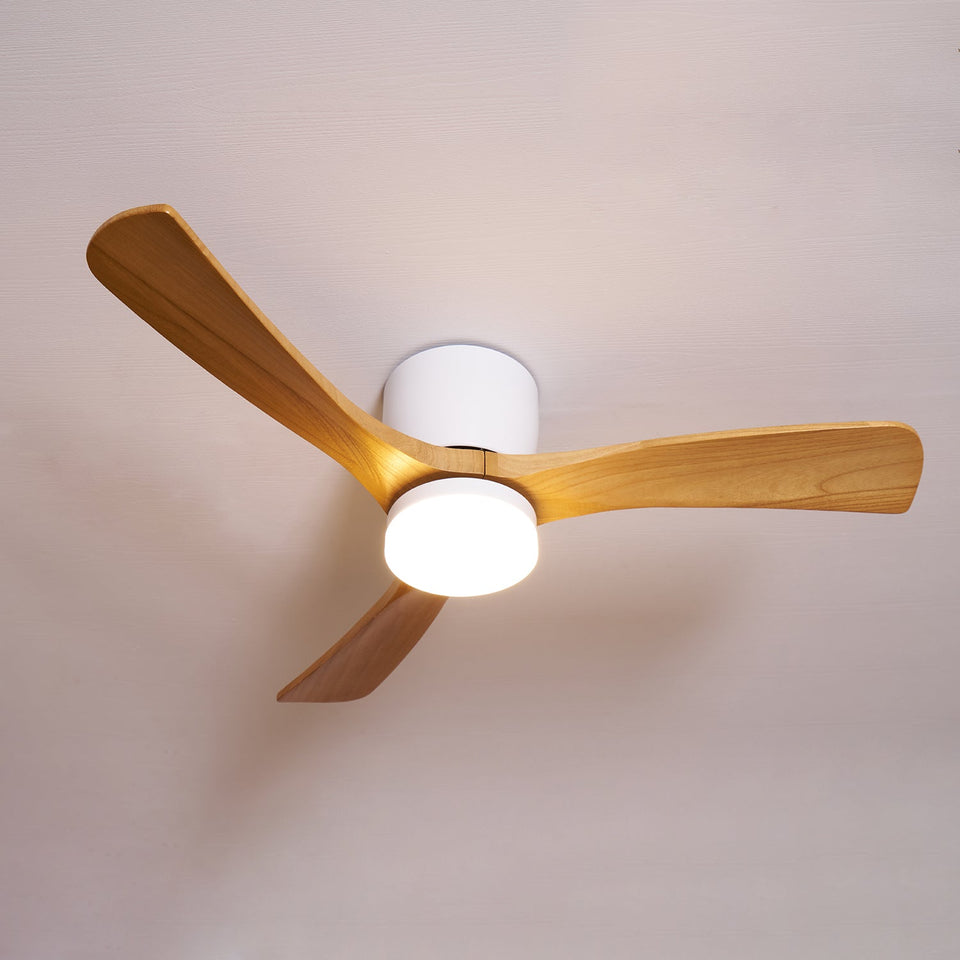 Wooden Ceiling Fan Light Nordic Style-Lighting > Ceiling Lights-casanuva-casanuva