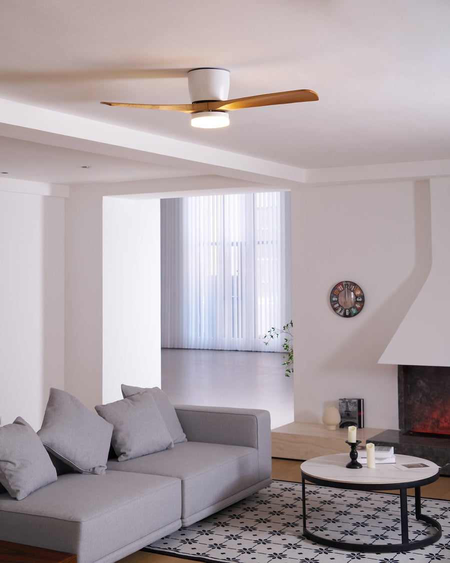Wooden Ceiling Fan Light Nordic Style-Lighting > Ceiling Lights-casanuva-casanuva