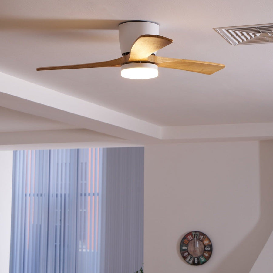 Wooden Ceiling Fan Light Nordic Style-Lighting > Ceiling Lights-casanuva-casanuva
