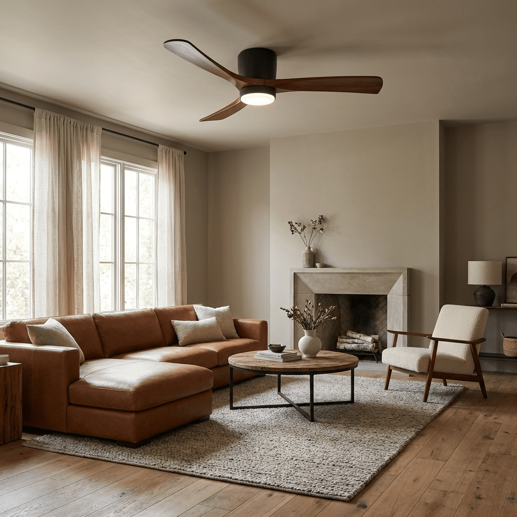 Wooden Ceiling Fan Light Nordic Style-Lighting > Ceiling Lights-casanuva-casanuva