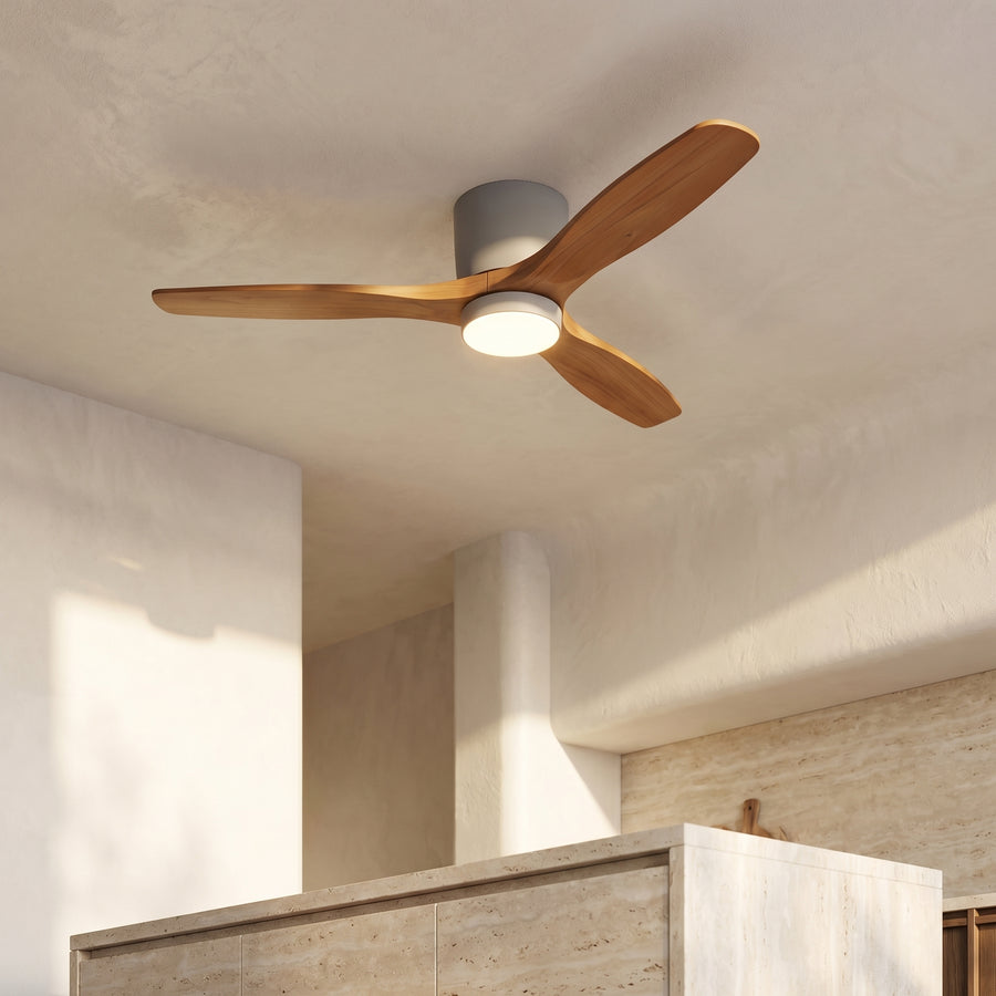 Wooden Ceiling Fan Light Nordic Style-Lighting > Ceiling Lights-casanuva-casanuva