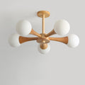 Wooden Chandelier with Natural Finish-Lighting > Chandeliers & Pendant Lights-casanuva-casanuva