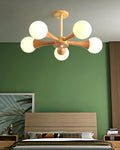 Wooden Chandelier with Natural Finish-Lighting > Chandeliers & Pendant Lights-casanuva-casanuva