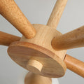 Wooden Chandelier with Natural Finish-Lighting > Chandeliers & Pendant Lights-casanuva-casanuva