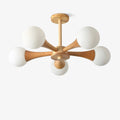 Wooden Chandelier with Natural Finish-Lighting > Chandeliers & Pendant Lights-casanuva-casanuva