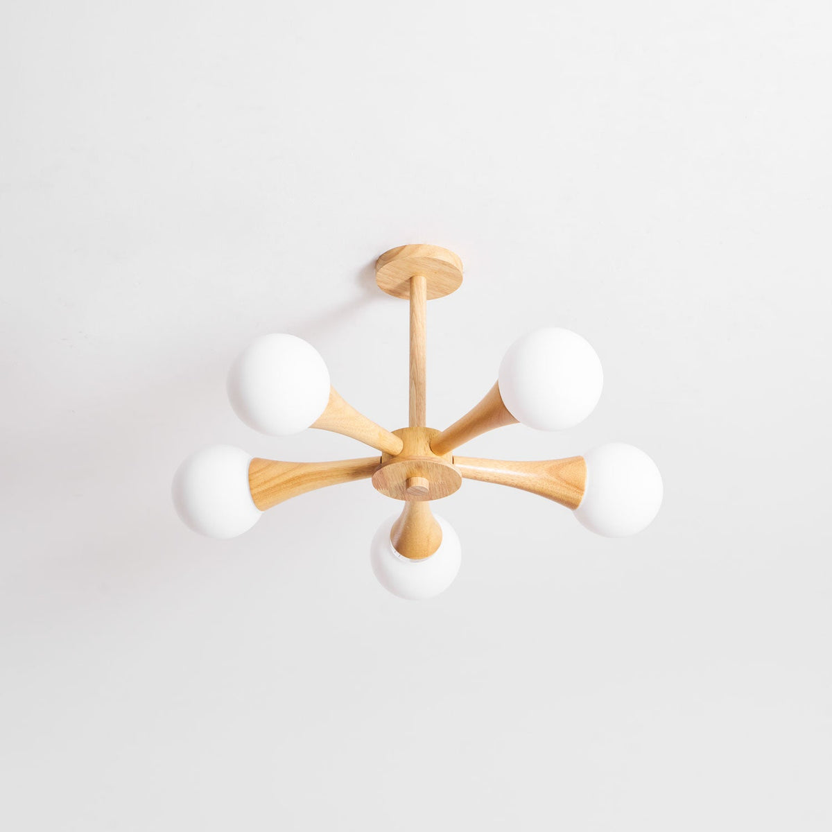 Wooden Chandelier with Natural Finish-Lighting > Chandeliers & Pendant Lights-casanuva-casanuva