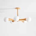 Wooden Chandelier with Natural Finish-Lighting > Chandeliers & Pendant Lights-casanuva-casanuva