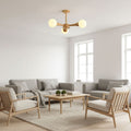 Wooden Chandelier with Natural Finish-Lighting > Chandeliers & Pendant Lights-casanuva-casanuva