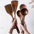 Wooden Cooking Utensil Set with Spatula Spoon and Turner-Kitchen & Dining > Cooking Utensils-casanuva-casanuva