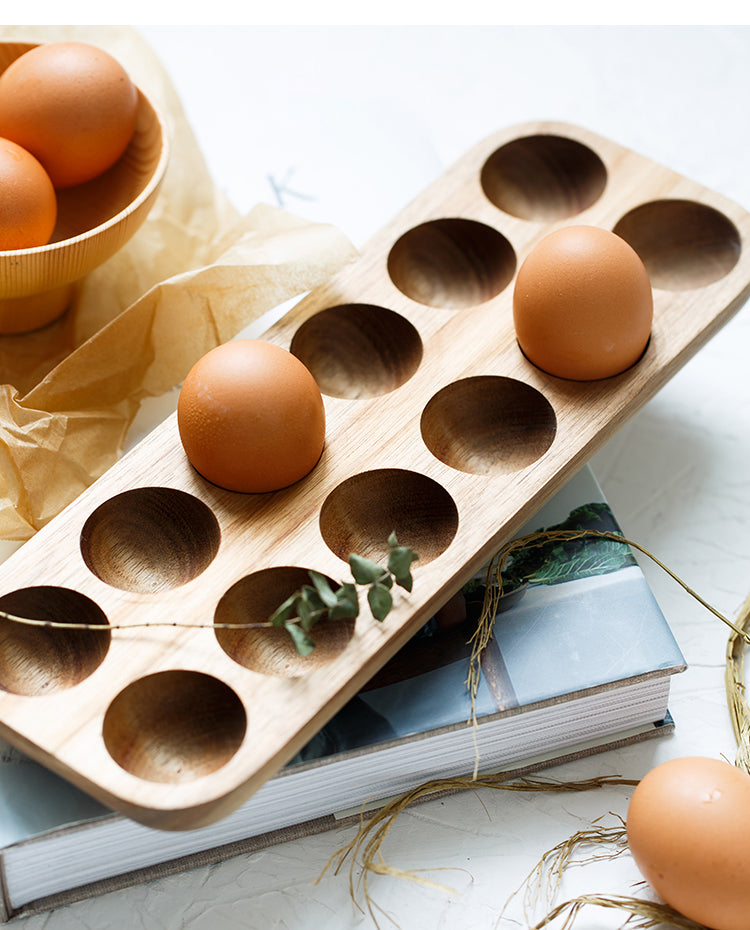 Wooden Egg Holder Storage Box-Kitchen & Dining > Kitchen Accessories-casanuva-casanuva